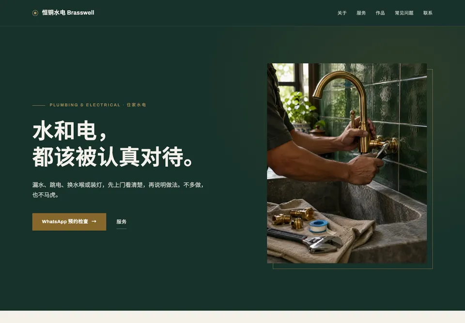 HOM-05 恒铜 模板示范截图（示范内容）